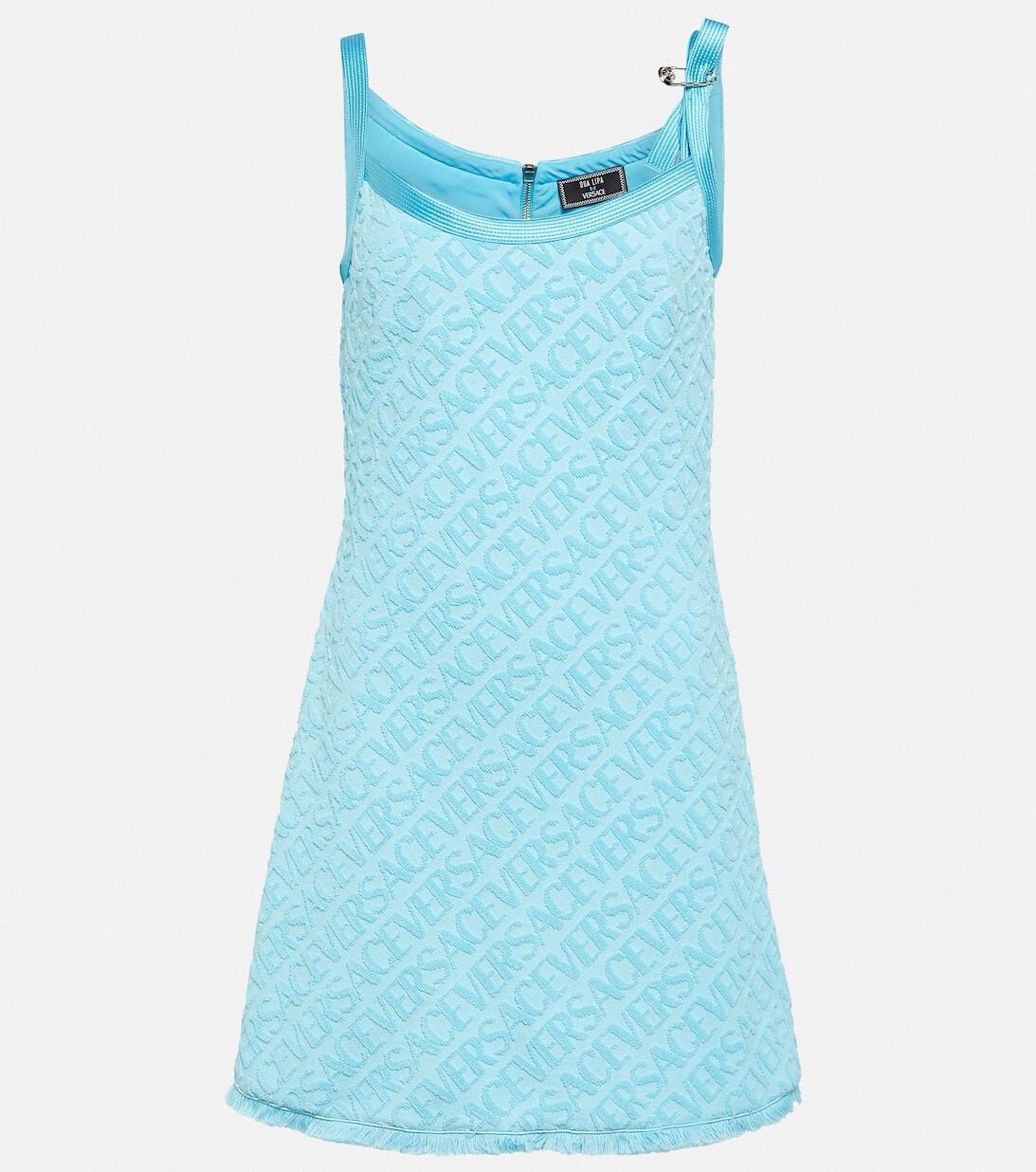 

Мини-платье Versace из хлопковой махры Allover VERSACE, синий