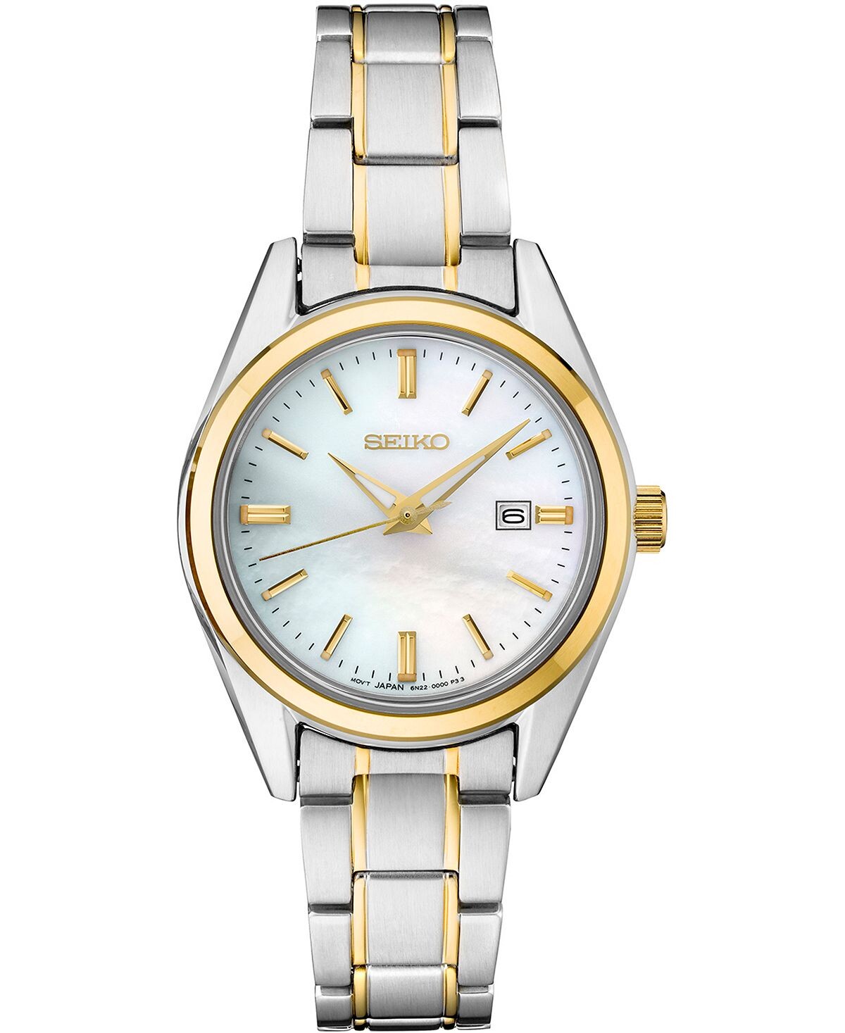 

Женские двухцветные часы-браслет из нержавеющей стали Essentials 29,8 мм Seiko