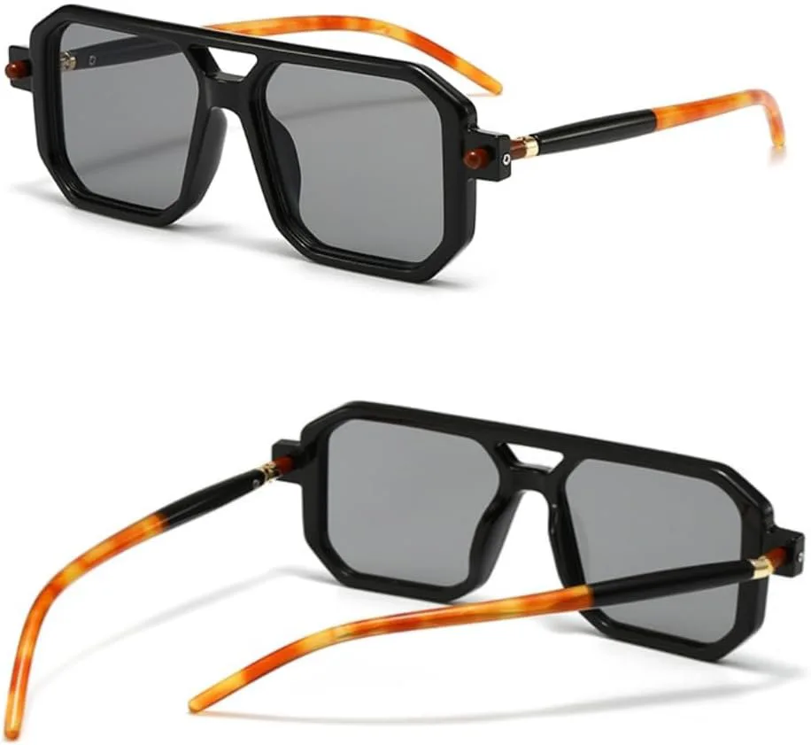 

Солнцезащитные очки для мужчин и женщин - защита UV400 - большая оправа, цветные линзы, для занятий спортом на открытом воздухе и вождения DSVIGF, Orange