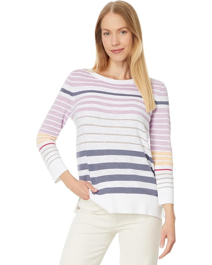 

Свитер NIC+ZOE Slate Stripe, цвет Purple Multi