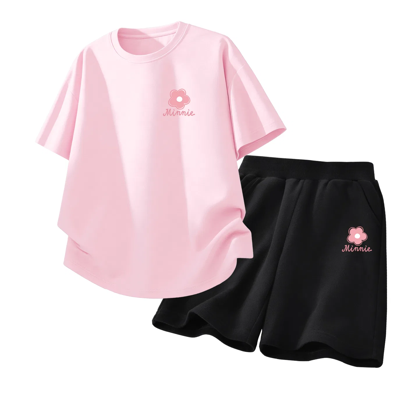 Детский спортивный костюм Disney Casual Sportswear DiF Small Flower K Pearl Powder+Black