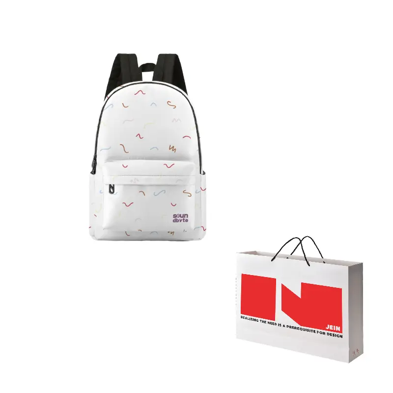 

ONRF Полиэстеровый рюкзак средний унисекс белый, White 4