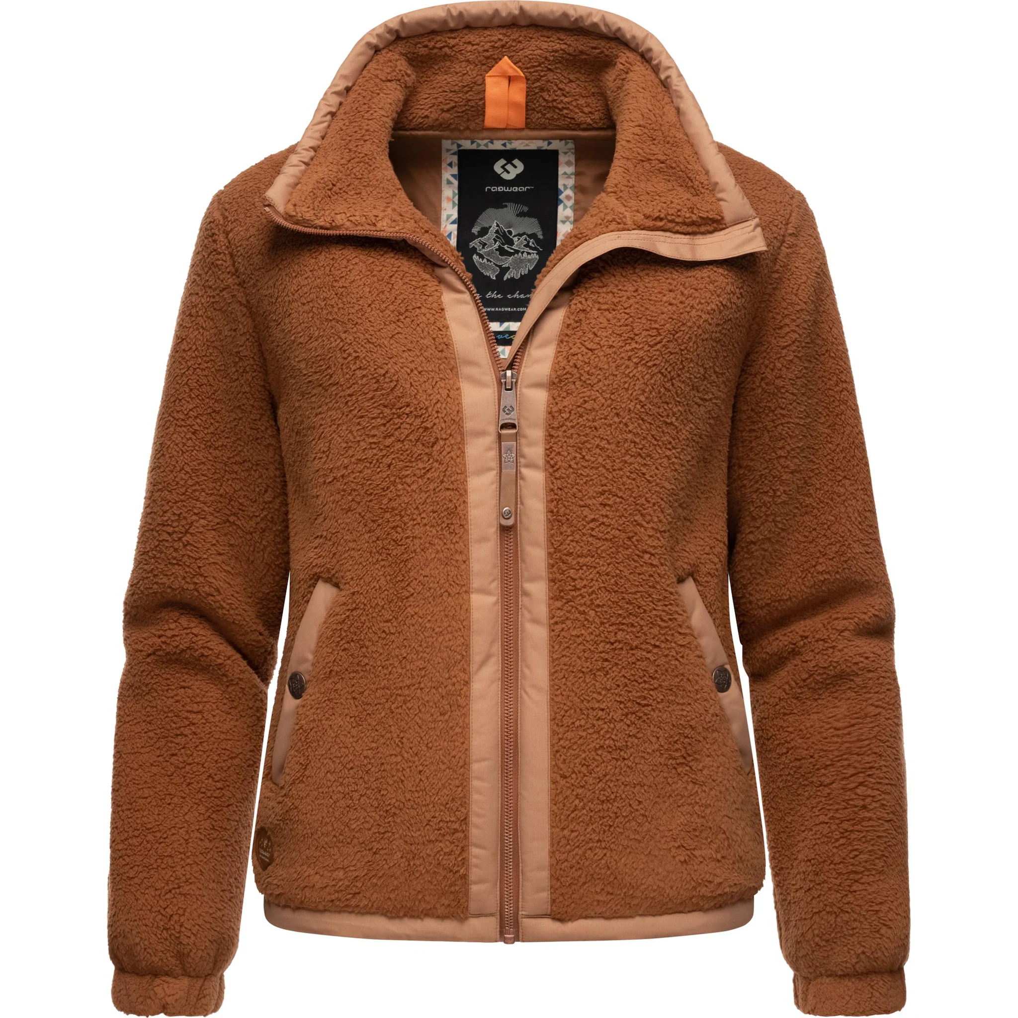 

Толстовка Ragwear "Nordicka", спортивная куртка с капюшоном и элементами из искусственной кожи, коричневый