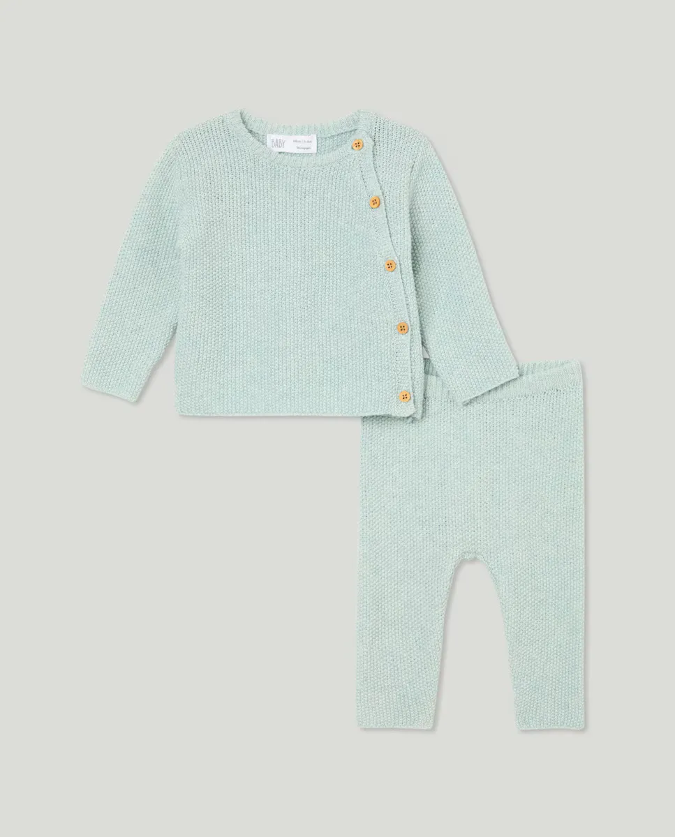 

Детский вязаный комплект Baby El Corte Inglés, цвет Verde Pato