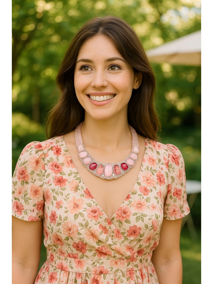 

Collezione alessandro Короткое ожерелье «Хрустальная мечта» розового цвета