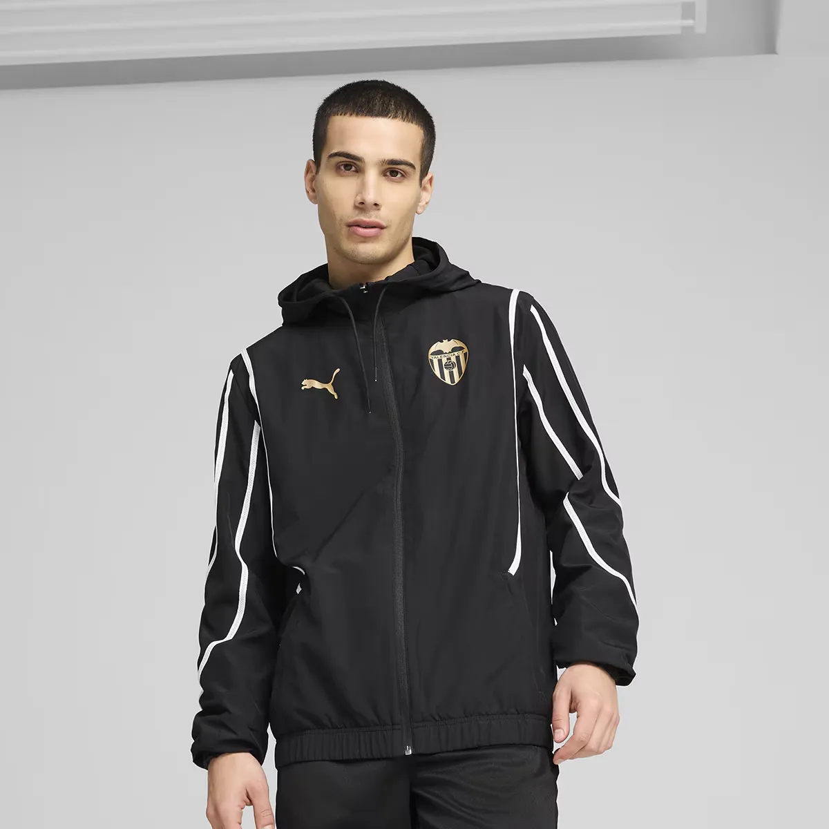 

Мужская тканая куртка VCF Prematch 2024-2025 Puma, чёрный