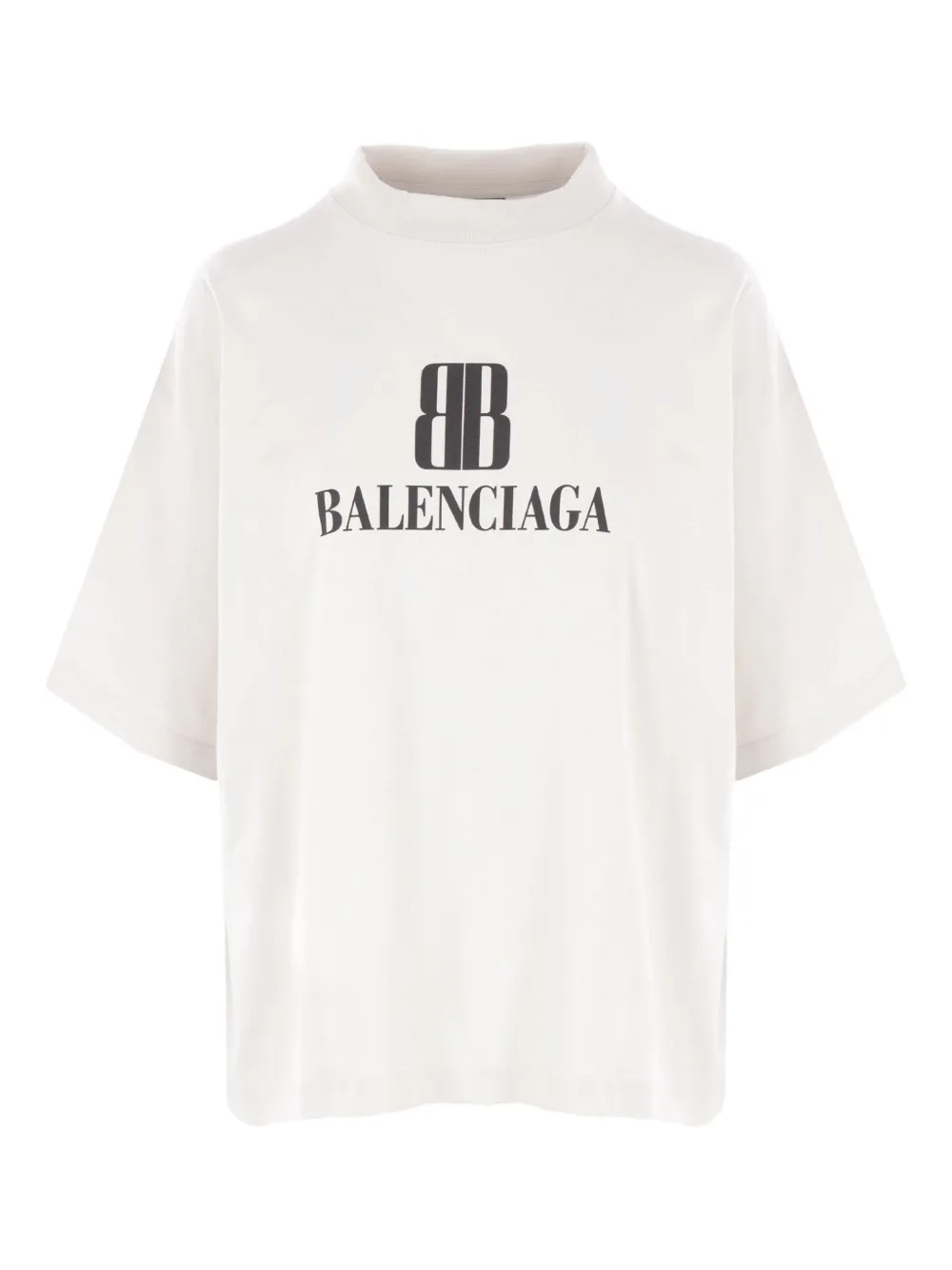 

Хлопковая футболка с логотипом BALENCIAGA, белый
