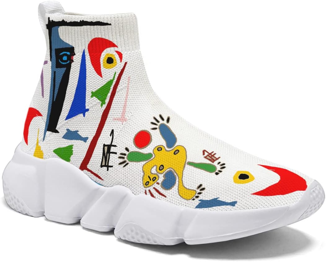 

Мужская модная обувь-граффити - кроссовки большого размера, абстрактные арт-носки для женщин Hetios, Abstract_art 50