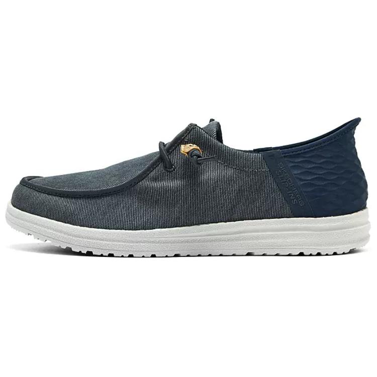 

Мужские парусиновые туфли Slip Ins Low-top Blue/Grey/White Skechers