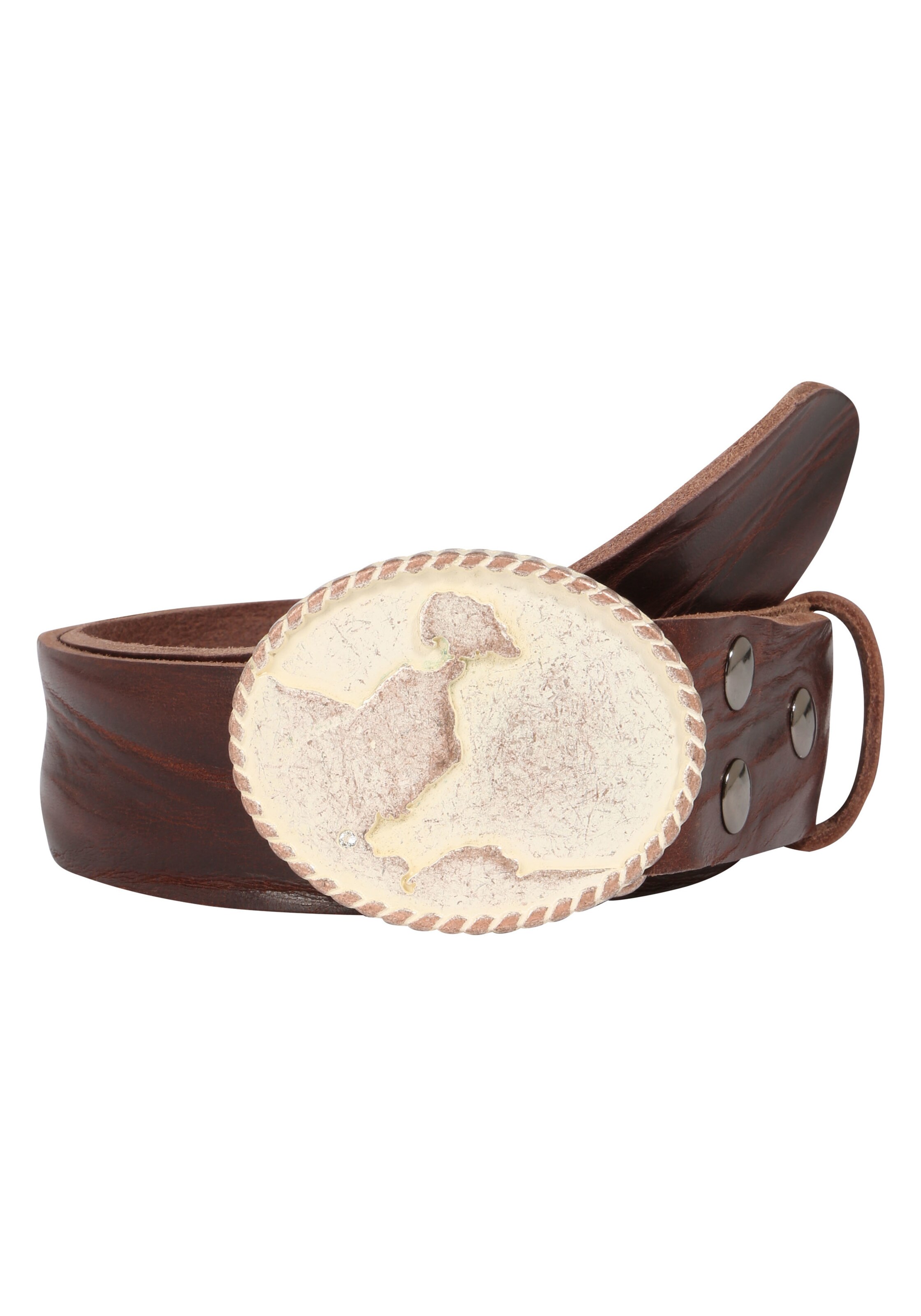 

RETTUNGSRING by showroom 019° Ремень 'Masterlux' в коричневом цвете