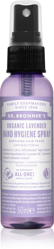 

Несмываемый спрей для рук с ароматом лаванды Dr. Bronner’S, 60 мл