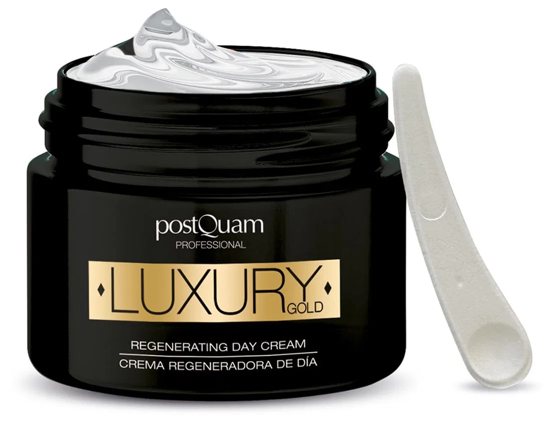 Крем для лица SPF POSTQUAM Дневной увлажняющий Luxury Gold от с гиалуроновой кислотой и коллоидным золотом