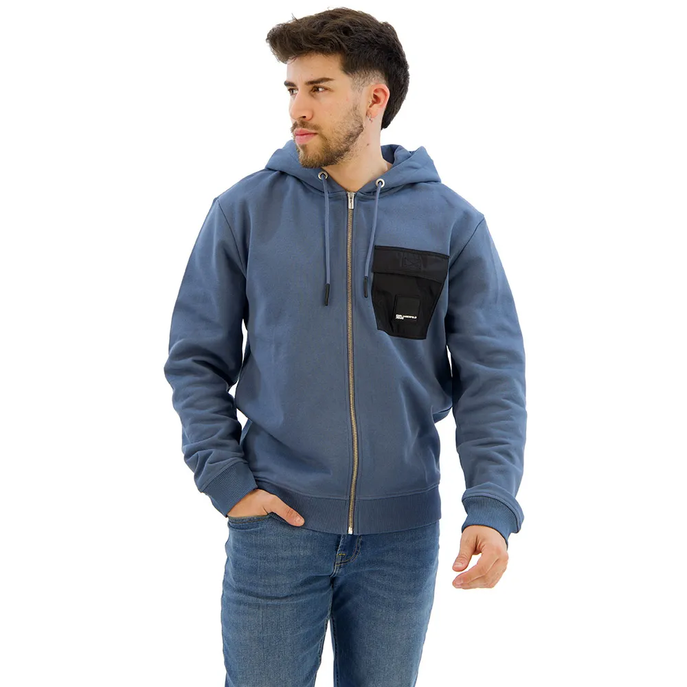 

Толстовка Karl Lagerfeld Reg Pocket full zip, синий