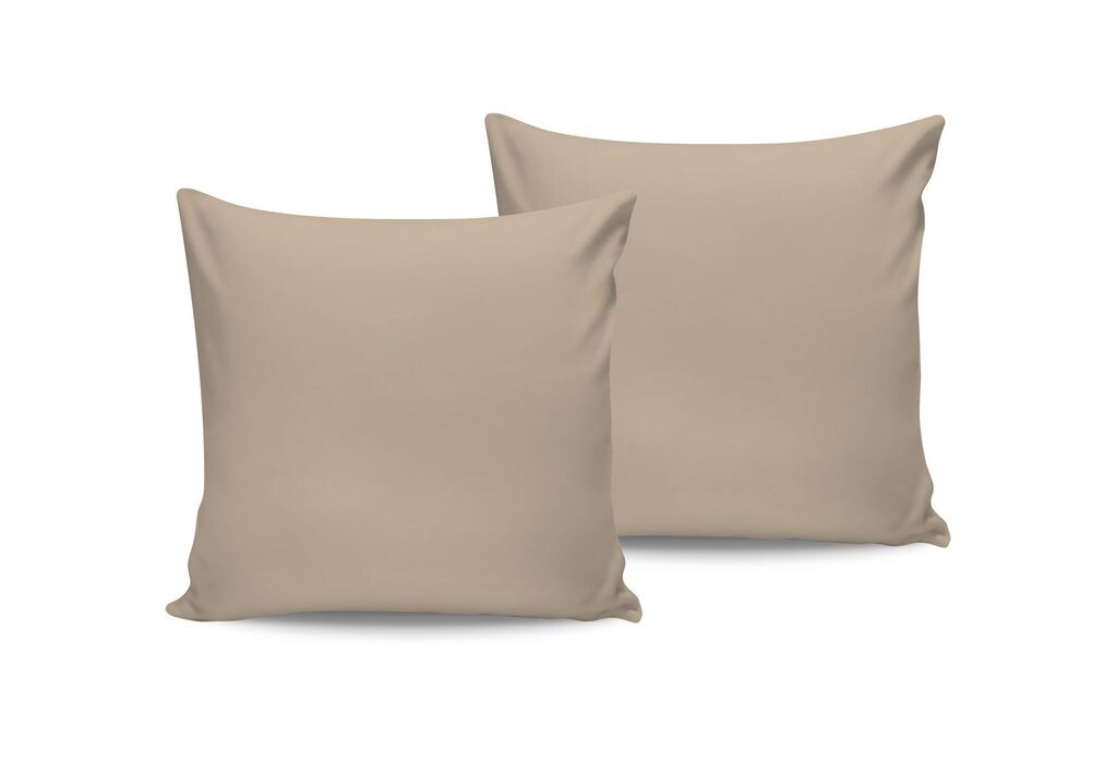 

L'Essentiel Linge de Maison, De Beige, Комплект атласных наволочек (2 шт.) (FR), бежевый, 100 % хлопковый сатин, 60 x 60 см