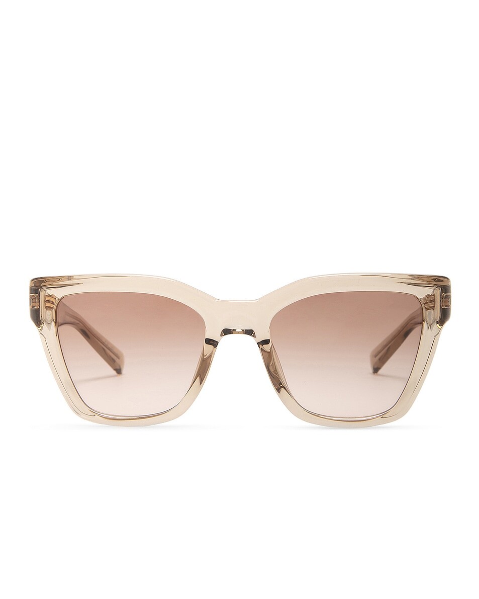 

Солнцезащитные очки Saint Laurent Cat Eye, цвет Yellow & Brown