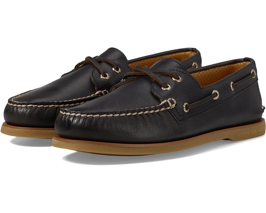 

Туфли Sperry Gold Authentic Original 2-Eye Seasonal, цвет Black Leather