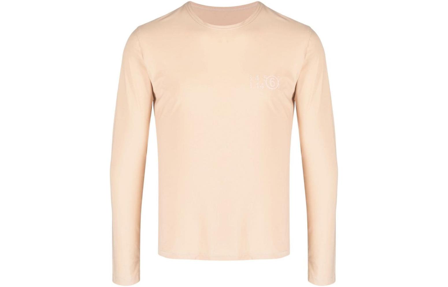 

MM6 Maison Margiela Футболка мужская бежевая, Бежевый, MM6 Maison Margiela Футболка мужская бежевая