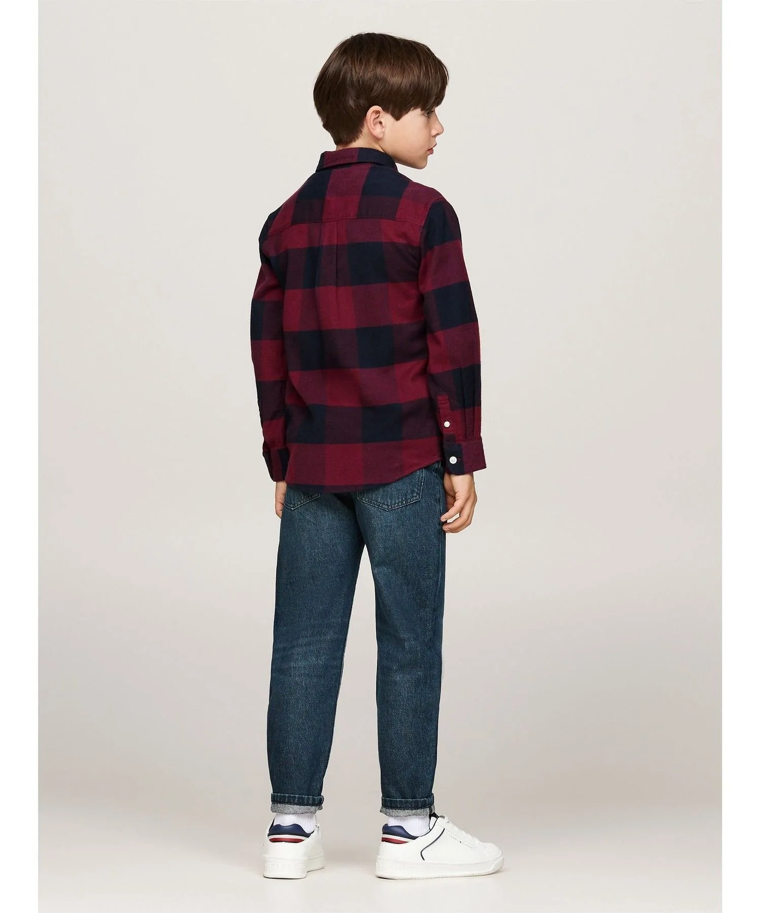 (K) Рубашка в клетку из фланели от TOMMY HILFIGER BOYS, Red — фото 2