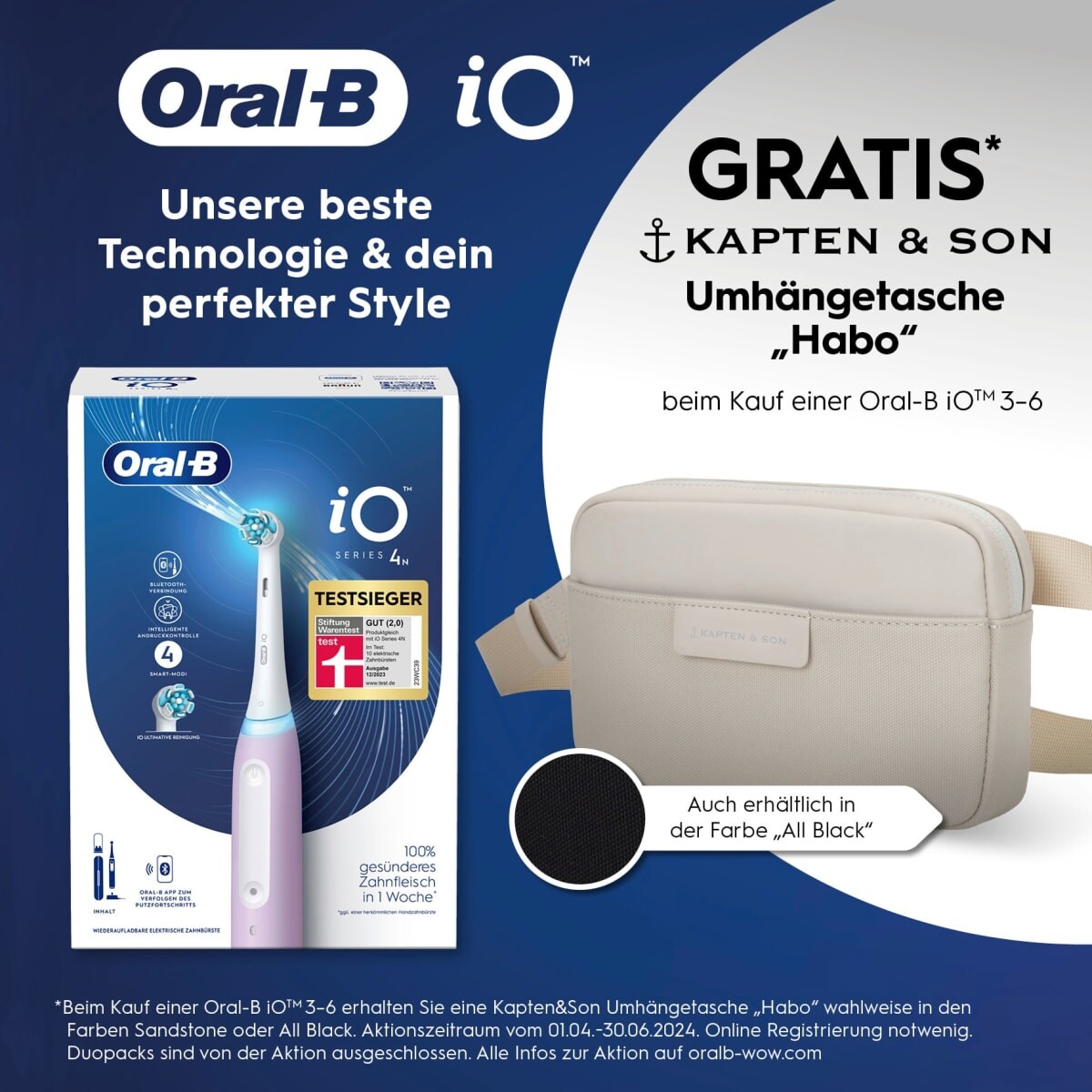 

Электрическая зубная щетка iO Series 4 Lavender 1 шт. Oral-B