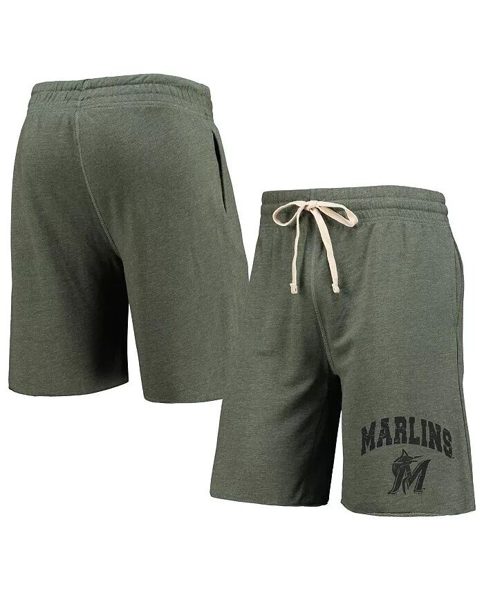 

Мужские зеленые шорты Miami Marlins Mainstream с логотипом Tri-Blend Concepts Sport