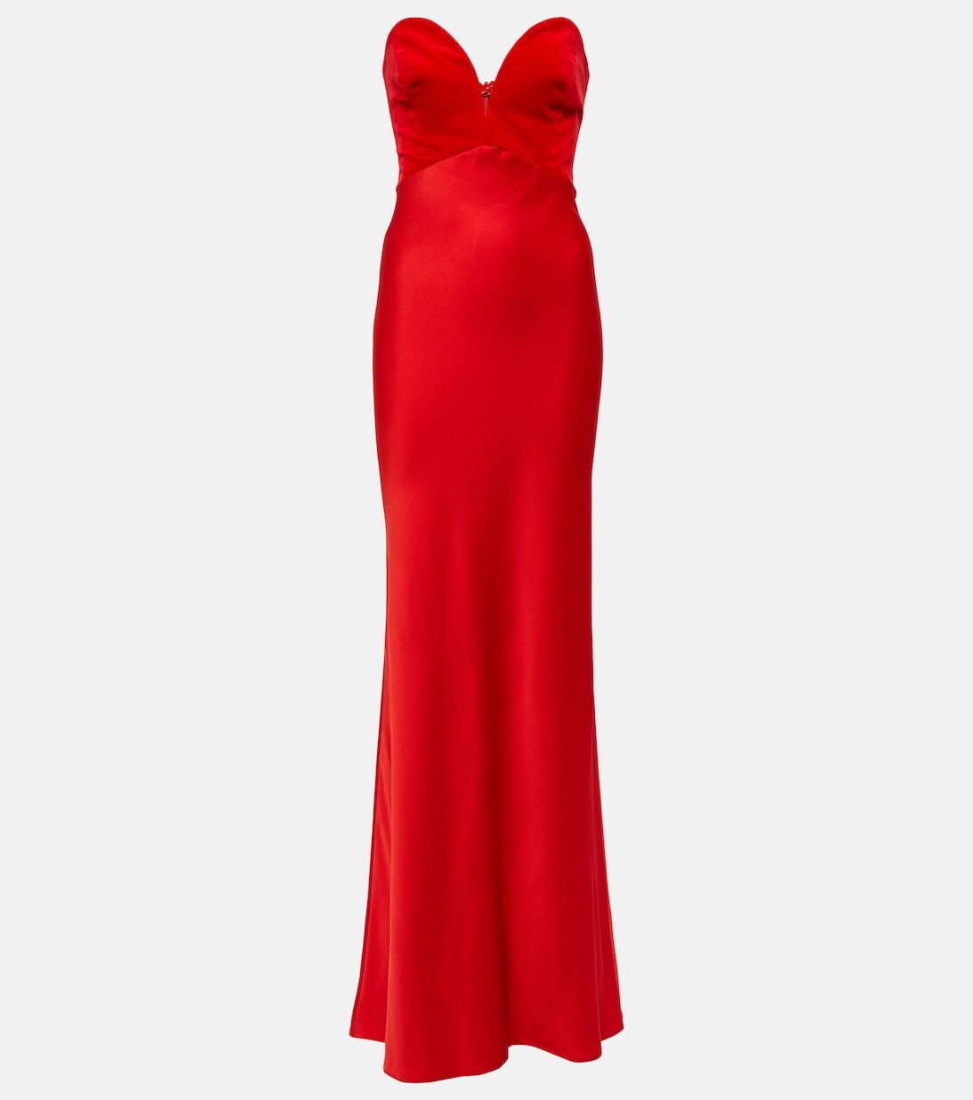 

Платье макси caldaia из креп-атласа Max Mara, красный
