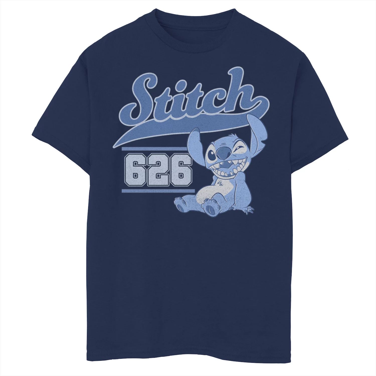 

Футболка Stitch Day Collegiate с графическим рисунком для мальчиков 8–20 6/26 Disney's Lilo & Stitch Disney