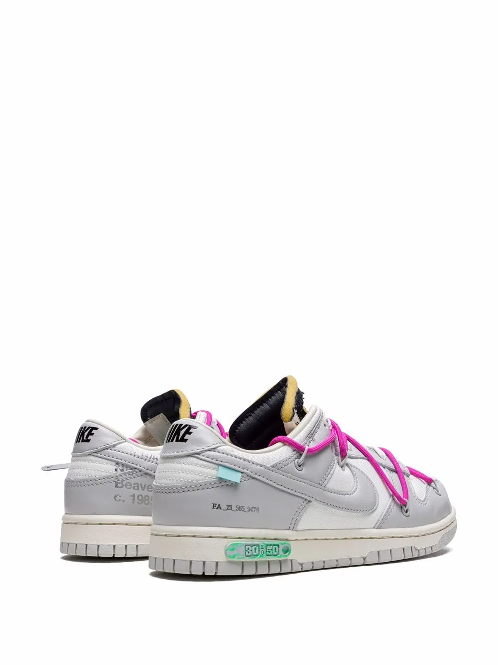 Кроссовки Dunk Low из коллаборации с Off-White Nike X Off-White, серый — фото 3
