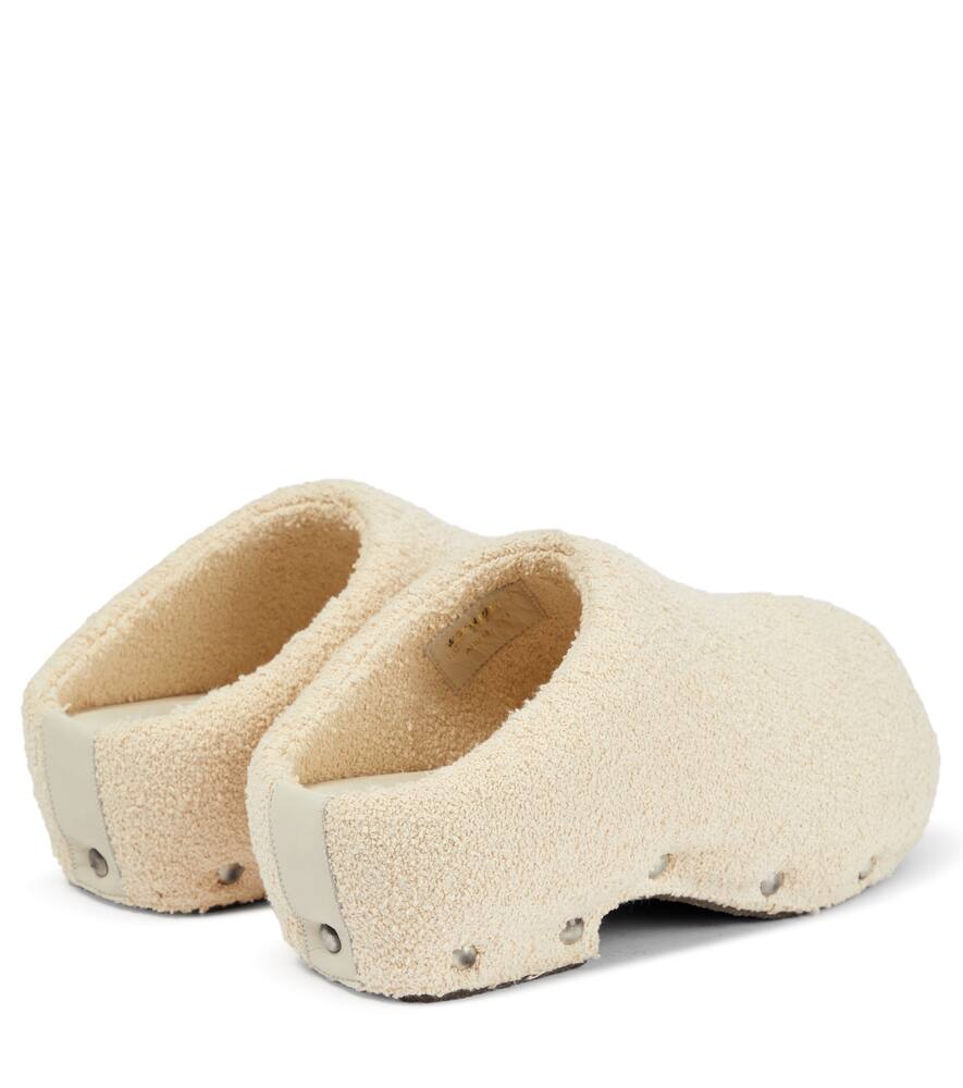 Текстурированные клоги из хлопкового твида Acne Studios, Beige — фото 3