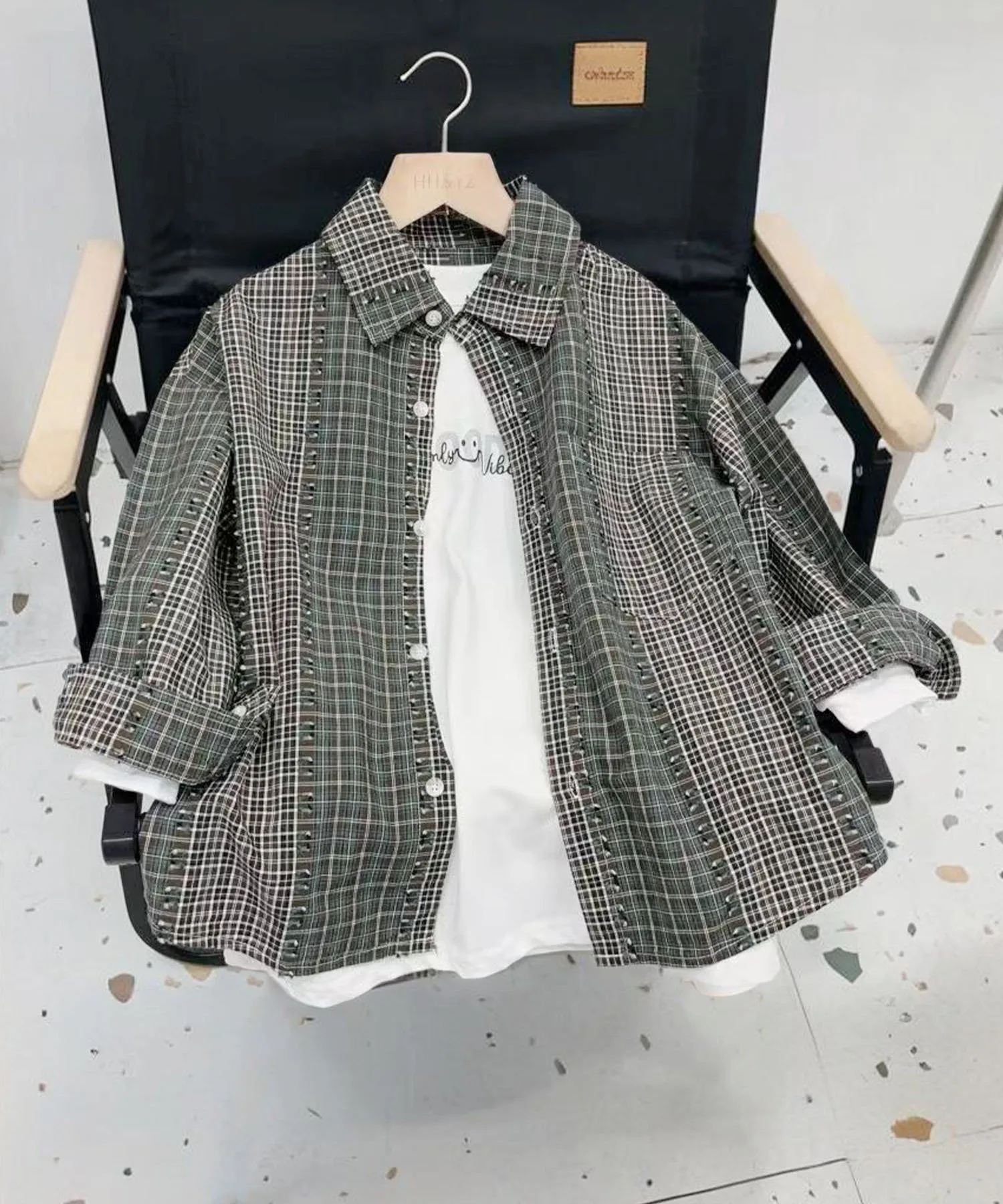 Повседневная клетчатая рубашка Aimoha Kids, green