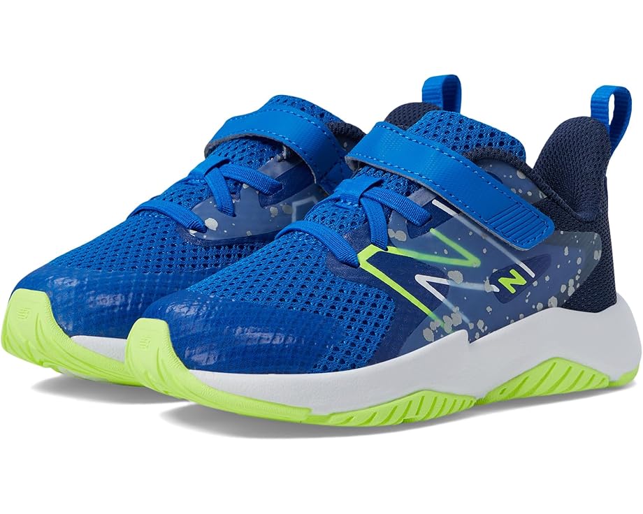 

Кроссовки New Balance Kids Rave Run v2 Bungee Lace with Hook-and-Loop Top Strap, цвет Team Royal/Blue Oasis