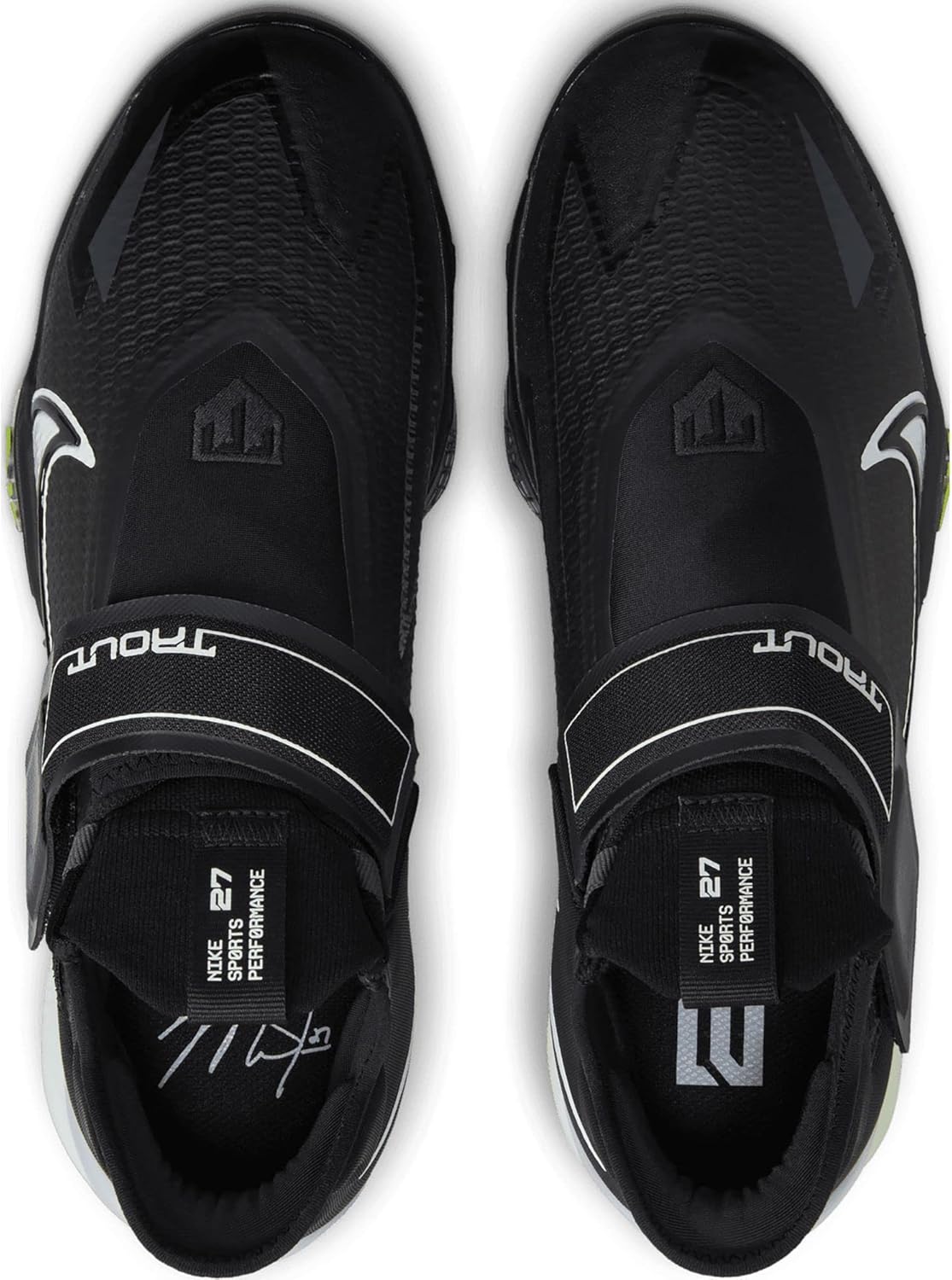Мужские бейсбольные бутсы Nike Force Zoom Trout 8 Elite с металлическими шипами, белый/черный/серый/темно-серый/светло-серый — фото 2