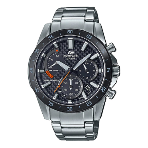 

Часы CASIO Waterproof Shockproof EDIFICE Solar Powered Quartz Sports Sapphire Crystal Mens Black Analog, черный