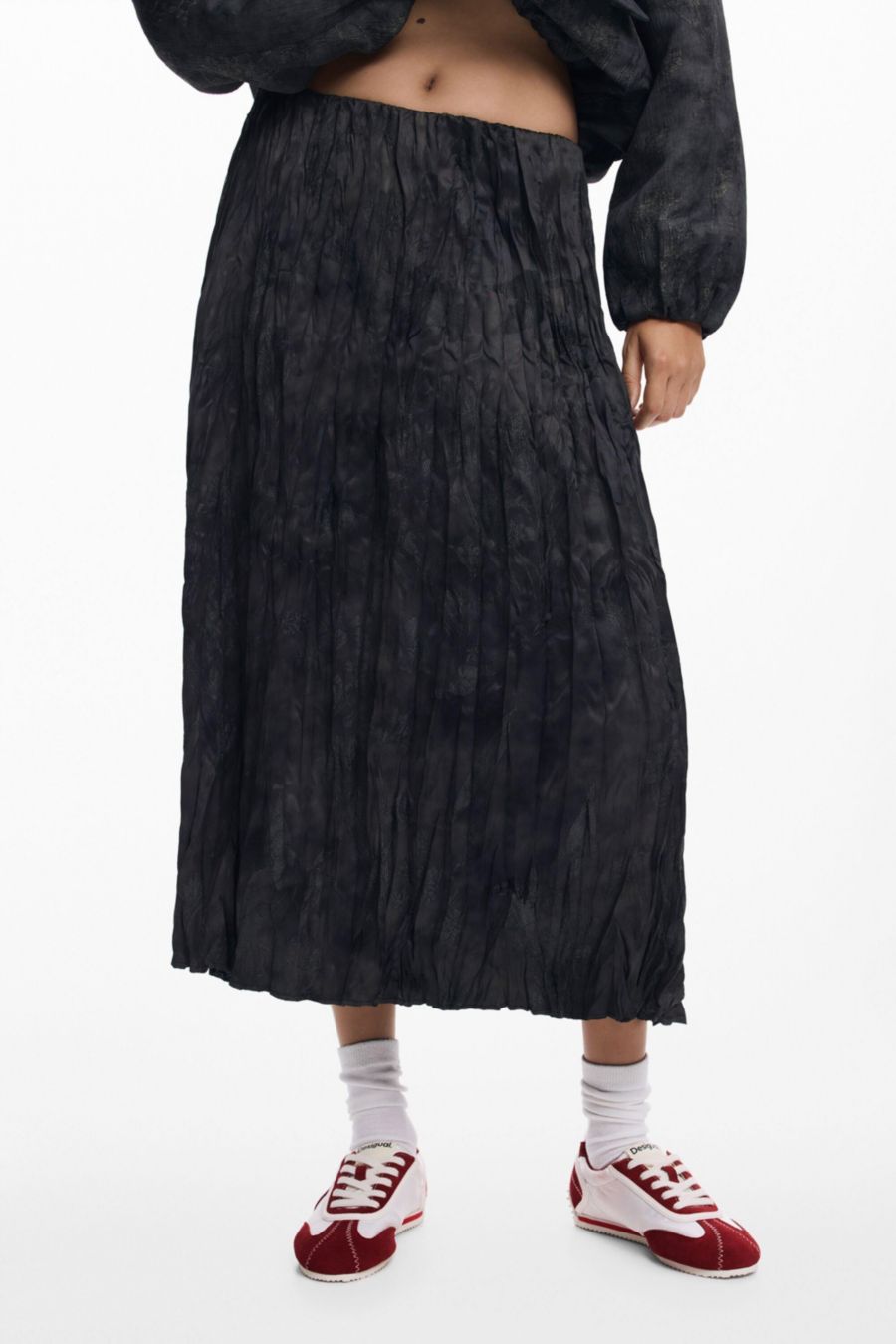 

Женская плиссированная юбка миди Desigual, Light gray