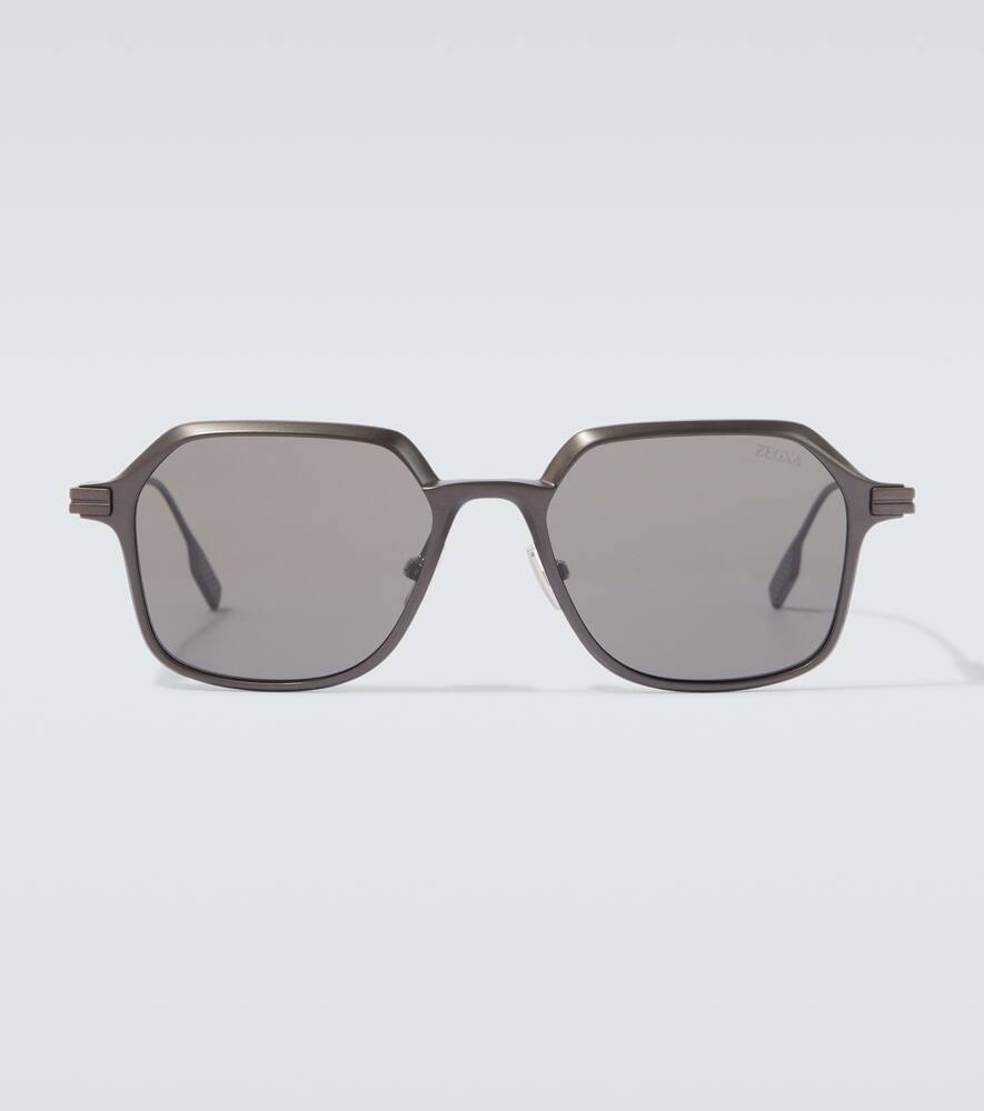 

Оверсайз алюминиевые квадратные солнцезащитные очки Zegna
