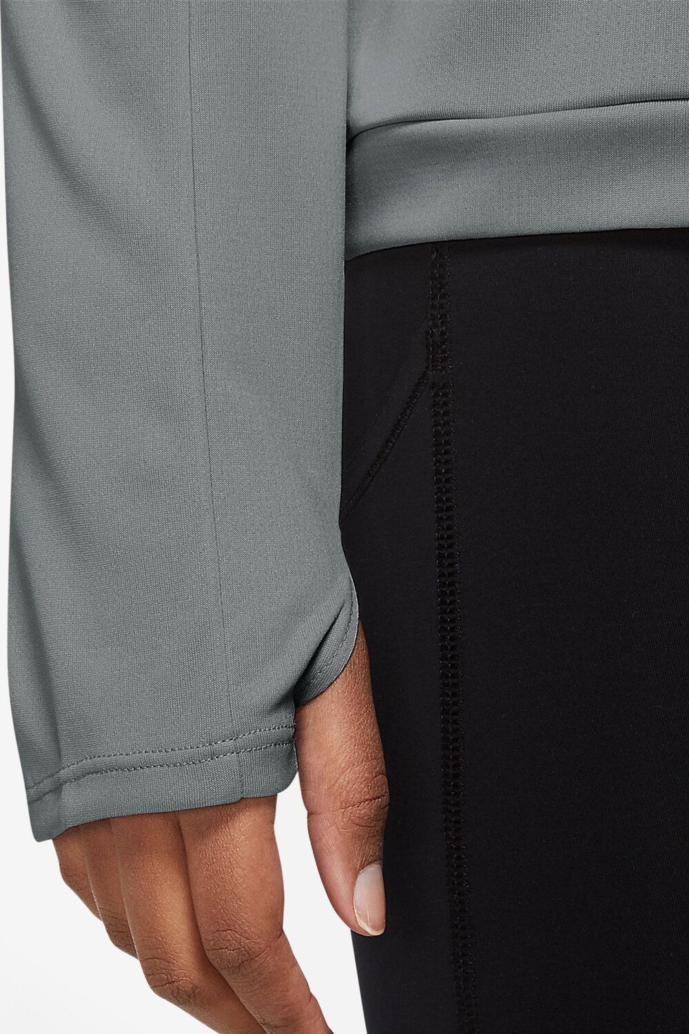 Беговая футболка Dri Fit Pacer с молнией 1/4 Nike, серый — фото 3