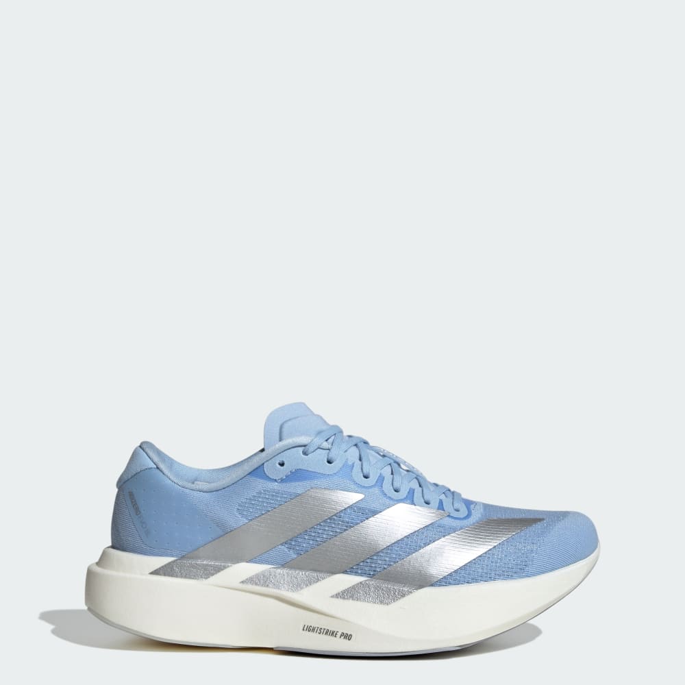 Кроссовки Adidas Adizero EVO SL Shoes, цвет Glow Blue/Silver Metallic/Cloud White