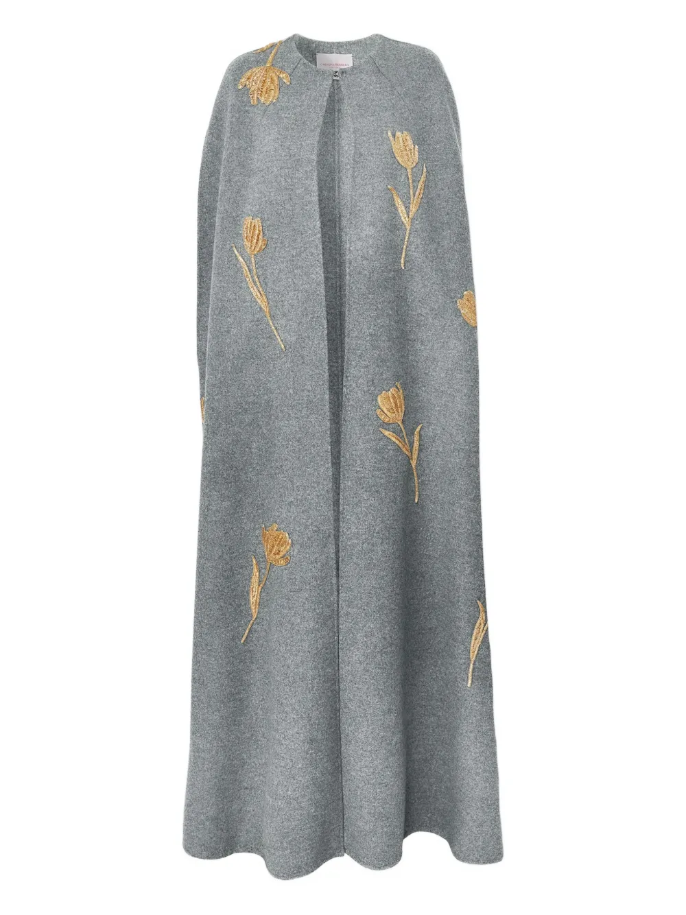 

Кейп с вышивкой Carolina Herrera, серый