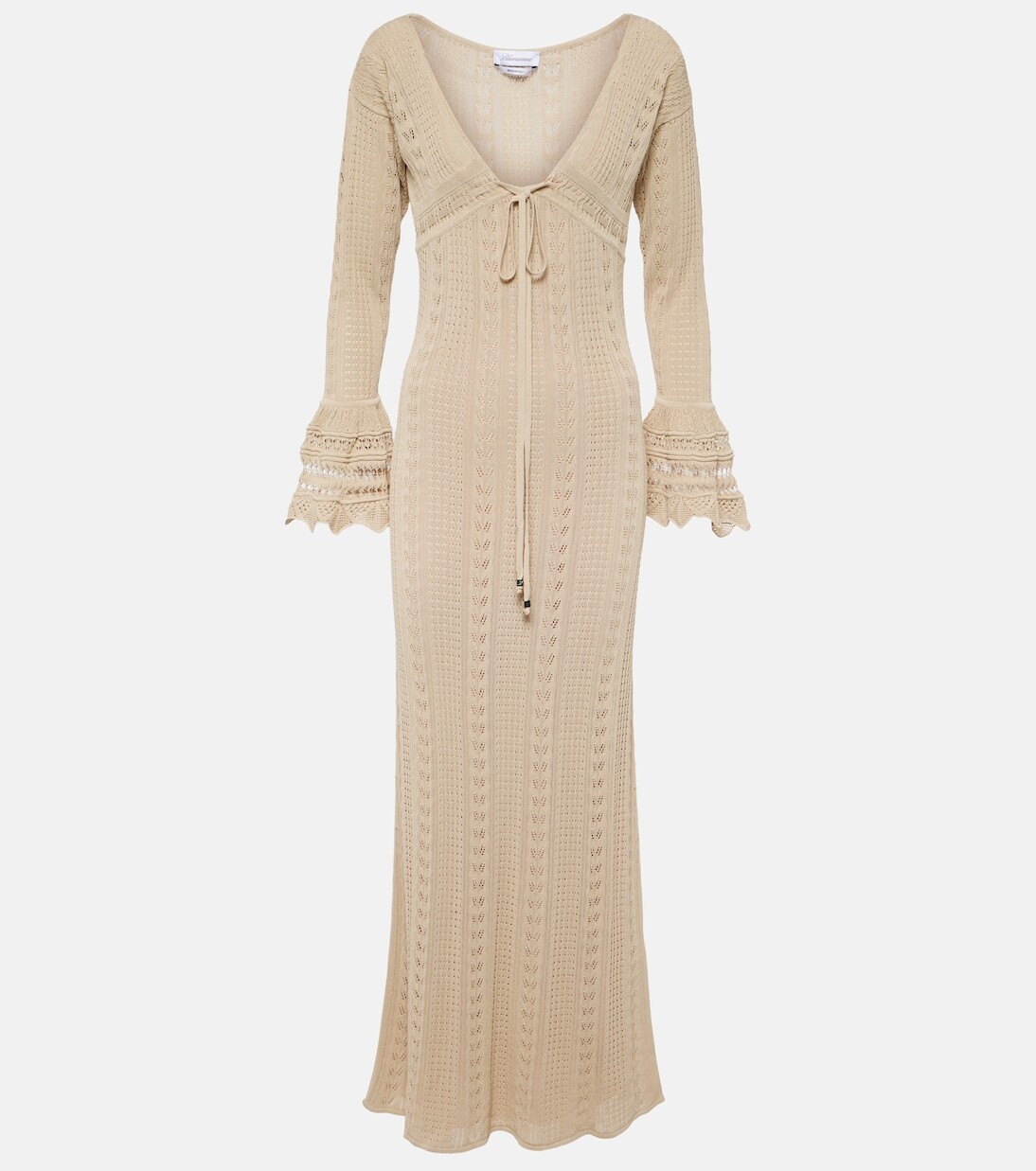 

Платье макси крючком Blumarine, белый