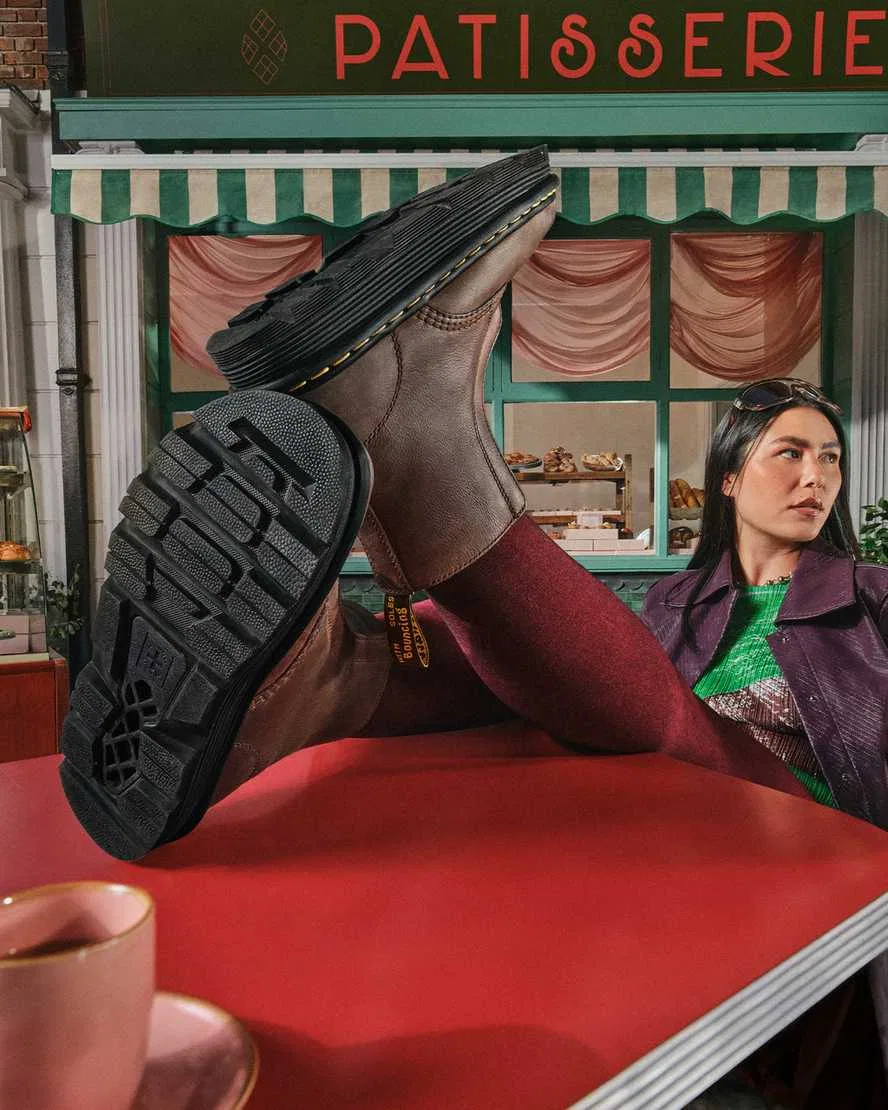 Кожаные ботинки Zebzag без шнурков Dr Martens, коричневый — фото 2