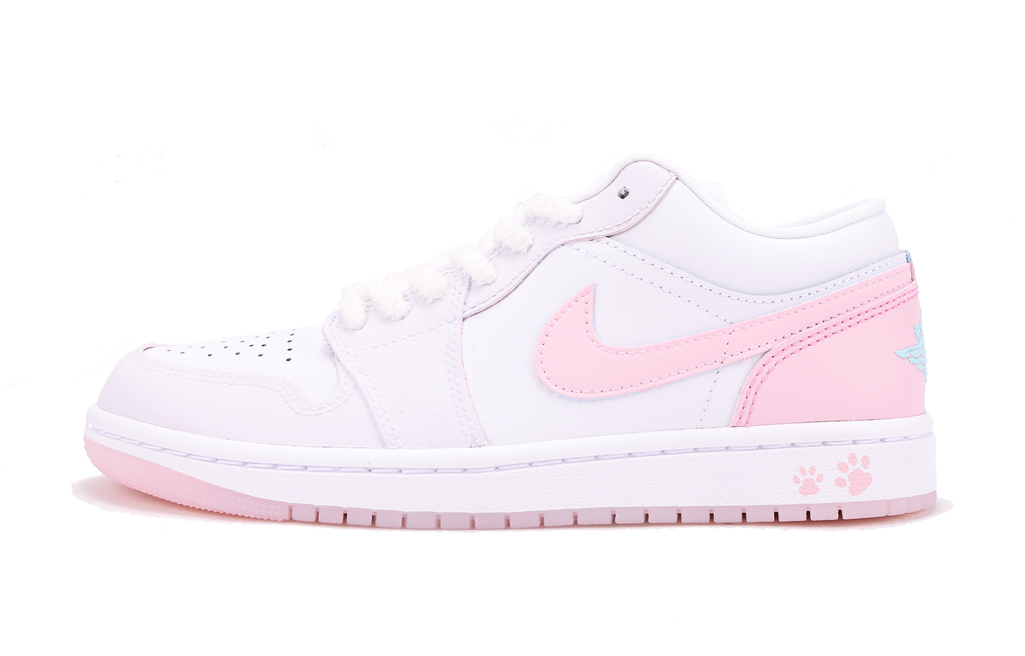 

Кроссовки Air Jordan 1 Vintage Basketball Shoes Unisex Low-top Pink/white, розовый