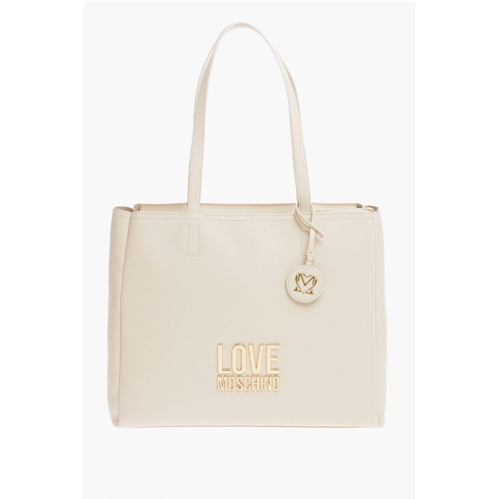 

Сумка-тоут LOVE из искусственной кожи с золотым логотипом Moschino, Beige