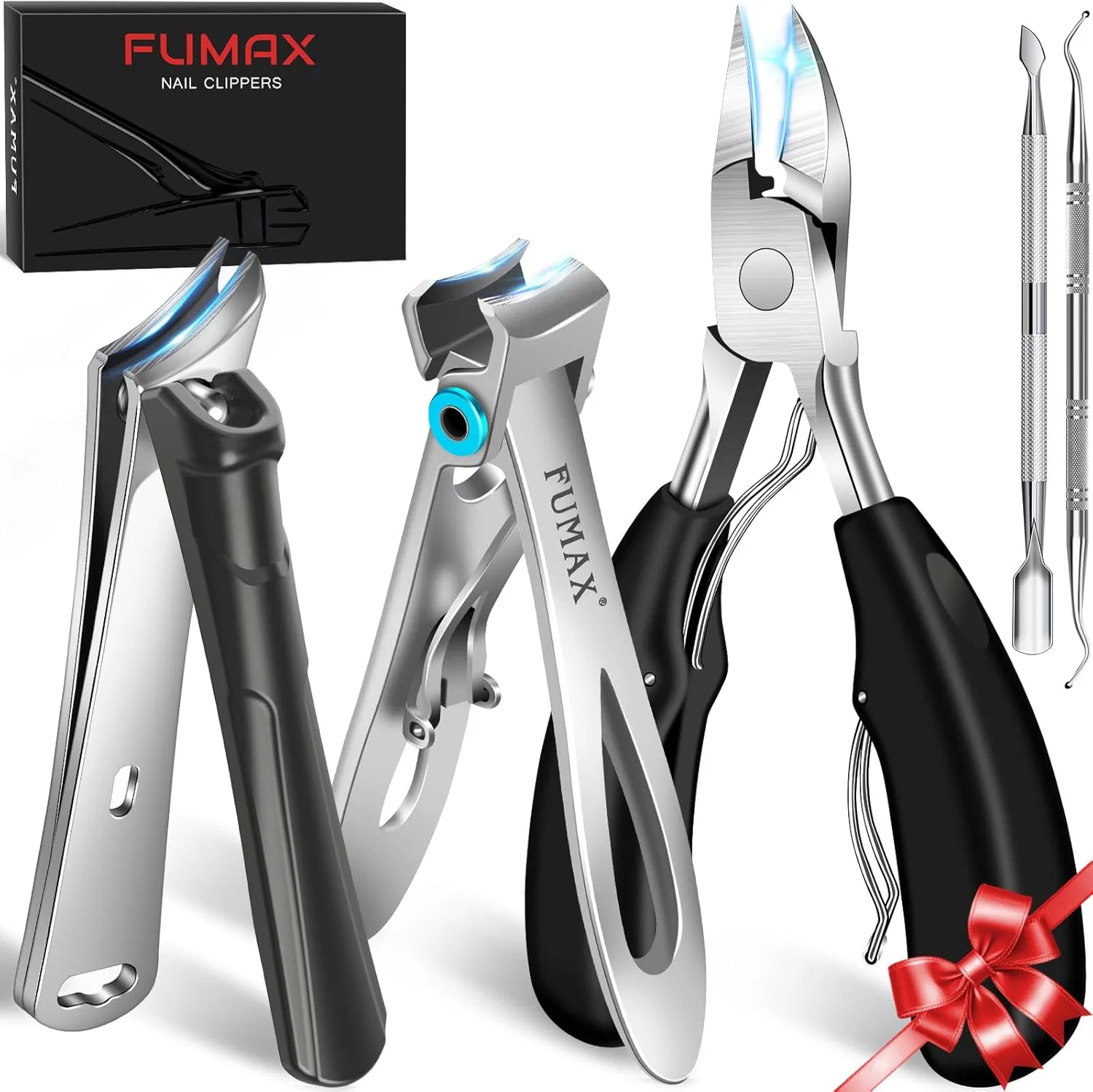 Набор кусачек для толстых ногтей с широким раскрытием Fumax, Nail Clippers Set