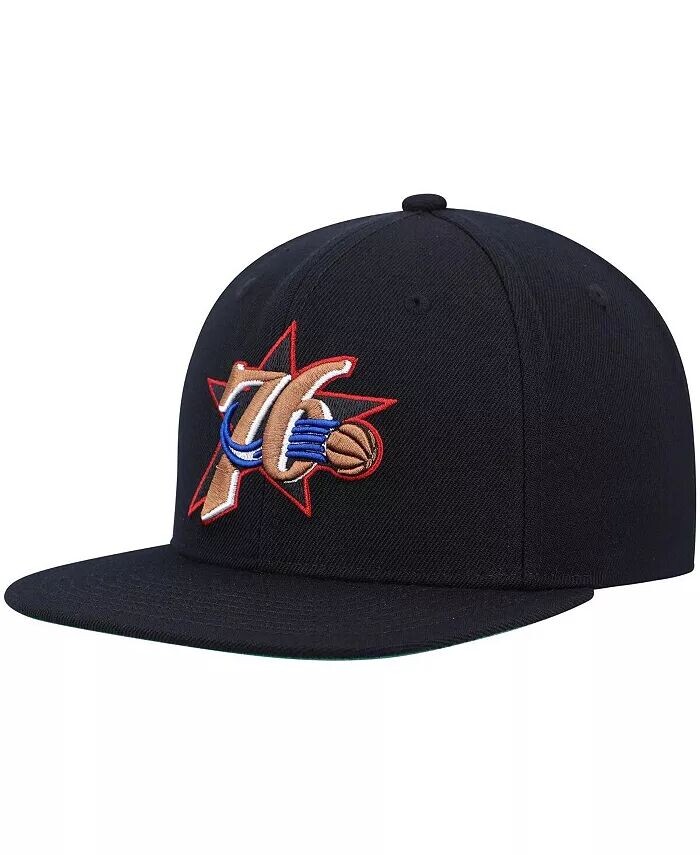 

Мужская черная кепка Philadelphia 76Ers Hardwood Classics Team Ground 2.0 Snapback Mitchell & Ness