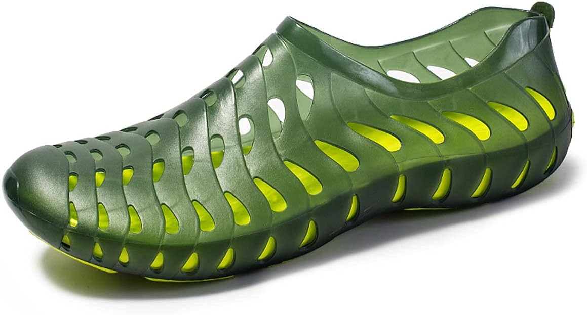 

Легкие дышащие нескользящие садовые сандалии HYDLONGR для мужчин и женщин, быстро сохнущие водные туфли с отверстиями для пляжа и каякинга, зеленый