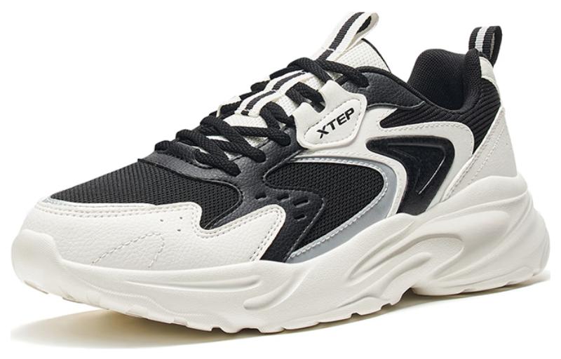 XTEP Низкие повседневные кроссовки мужские черно-белые - Black, Sail White, цвет Black, Sail White — фото 2