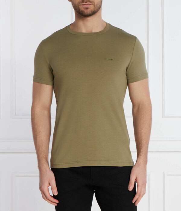 

Футболка Calvin Klein Slim Fit с короткими рукавами, зеленый