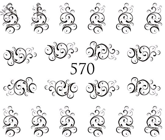 

Водные наклейки для ногтей - №570, Raisin