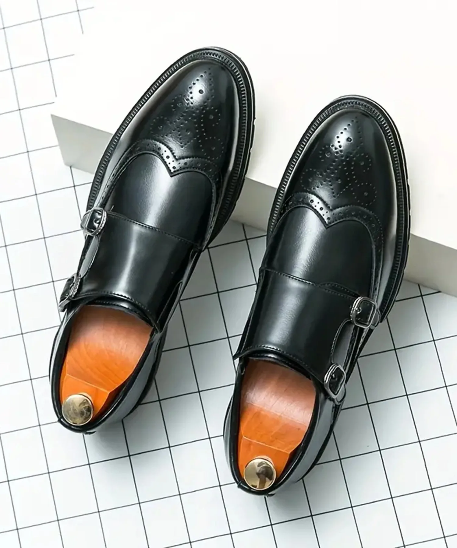 Мужские туфли двойная монахи CALIFORNIA OUTFITTERS 3-11E90 черные