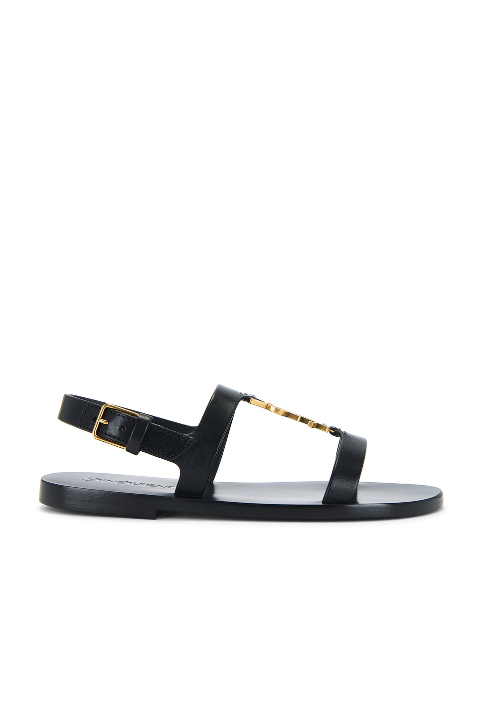 Cassandra Flat Сандалии Saint Laurent, Nero