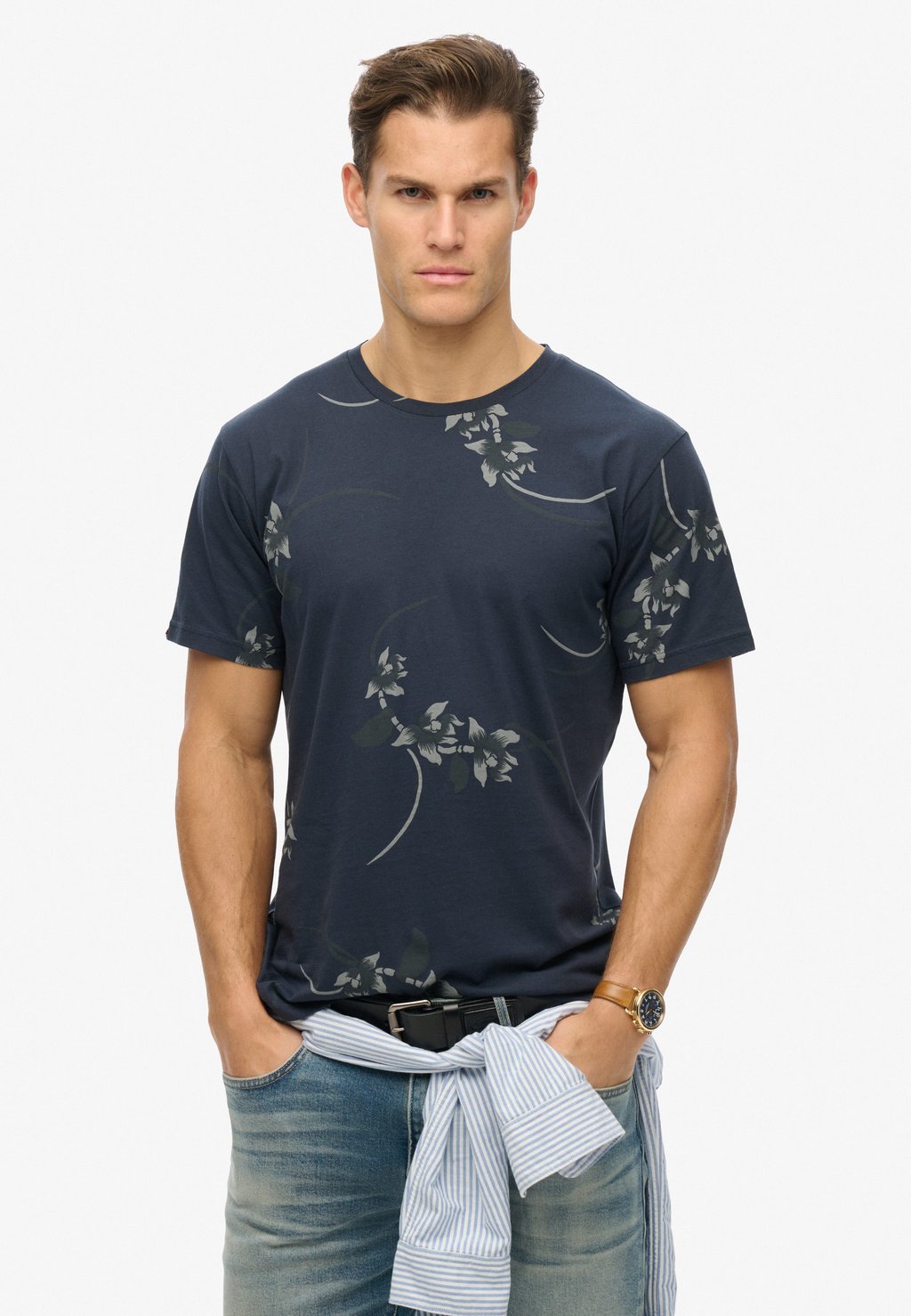 

Футболка с принтом CLASSIC ESSENTIAL Superdry, синий
